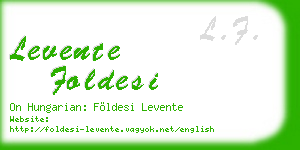 levente foldesi business card